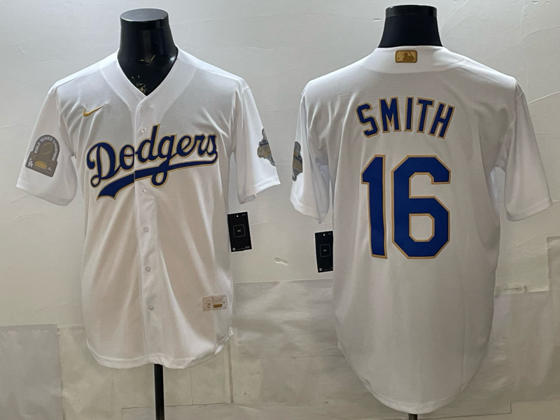 Men 2026 Los Angeles Dodgers #16 Smith white Game Nike MLB Jersey 0504004